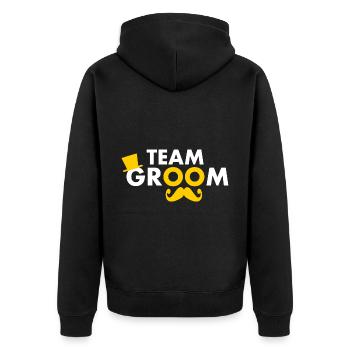 Team groom - Veste à capuche bio Premium Unisexe - noir - Dos - Nico (187cm)