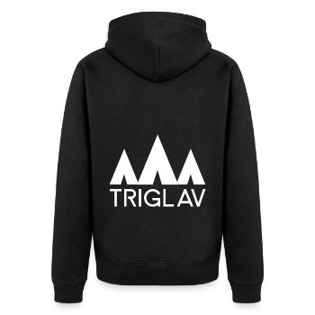 Triglav National Park Slovenia Holiday - Unisex Premium Organic Zip Hoodie - black - Back - Nico (187cm)