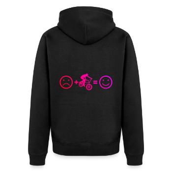 Women's Bike Men bmx Young bmx Bicycle bmx - Unisex Premium Organic Zip Hoodie - black - Back - Nico (187cm)