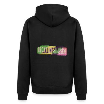 Recklinghausen Allemagne Police Punk Retro - Veste à capuche bio Premium Unisexe - noir - Dos - Nico (187cm)