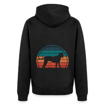 Bardino Majorero Canario Vintage Rétro - Veste à capuche bio Premium Unisexe - noir - Dos - Nico (187cm)