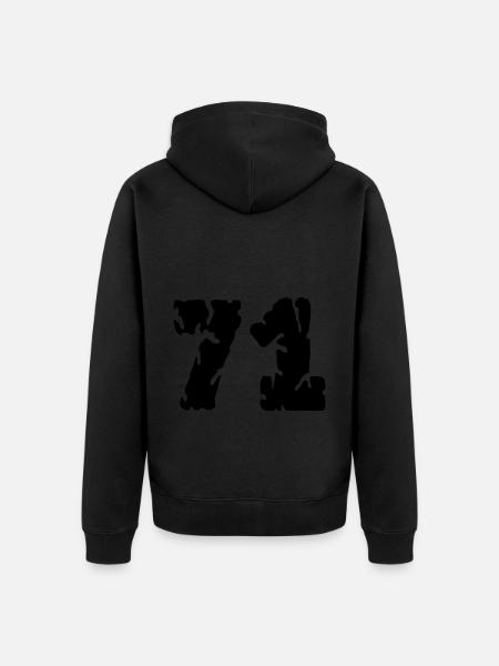 71 Number jersey - Unisex Premium Organic Zip Hoodie - black