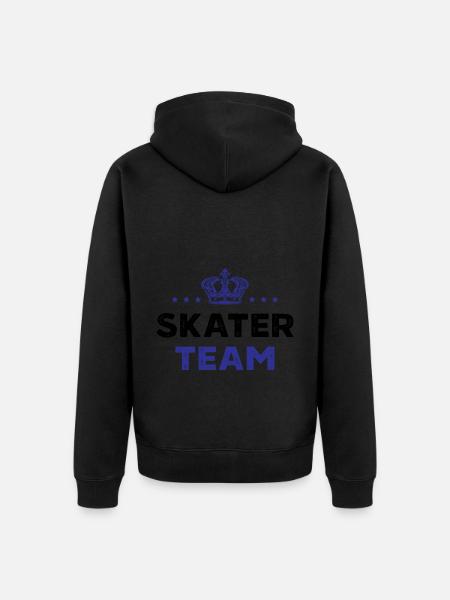 Skater Team - Unisex Premium Organic Zip Hoodie - black