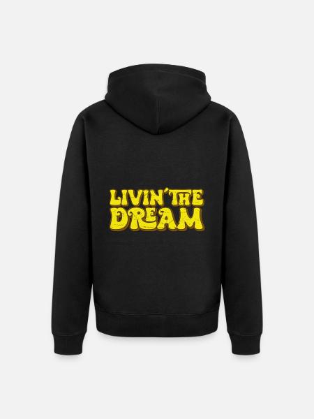 Living the Dream - Unisex Premium Organic Zip Hoodie - black