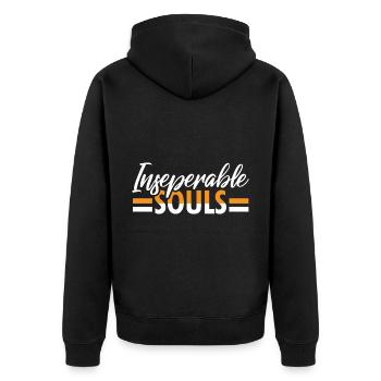 Best Friends Best Buds Best Friend - Unisex Premium Organic Zip Hoodie - black - Back - Nico (187cm)