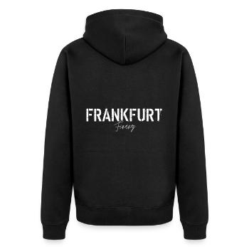 Frankfurt Finanz - Veste à capuche bio Premium Unisexe - noir - Dos - Nico (187cm)