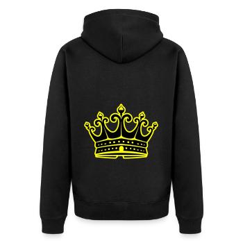 Symbole de la couronne royale - Veste à capuche bio Premium Unisexe - noir - Dos - Nico (187cm)