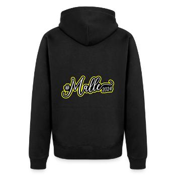 Malle 2024 Palme Mallorca - Unisex Premium Bio Zip Hoodie - Schwarz - Hinten - Nico (187cm)