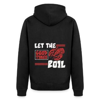 Krebse kochen Lustige Flusskrebse Hummer - Unisex Premium Bio Zip Hoodie - Schwarz - Hinten - Nico (187cm)