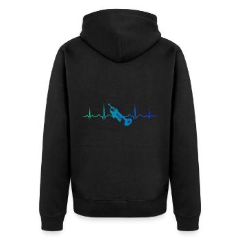 Trumpet Player Trumpet Player Trumpet Playing - Unisex Premium Organic Zip Hoodie - black - Back - Nico (187cm)