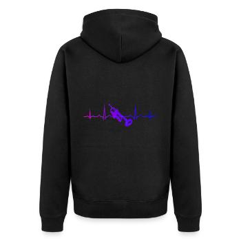 Trompette Trompette Jouant Trompettiste - Veste à capuche bio Premium Unisexe - noir - Dos - Nico (187cm)