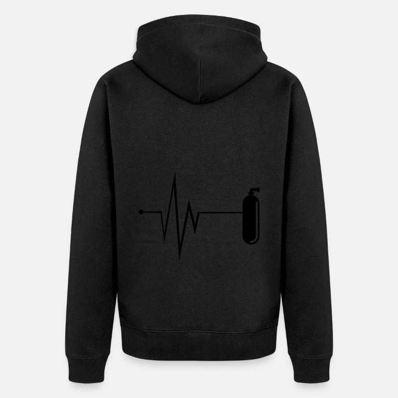 Pouls de plongée à l’oxygène - Veste à capuche bio Premium Unisexe - noir