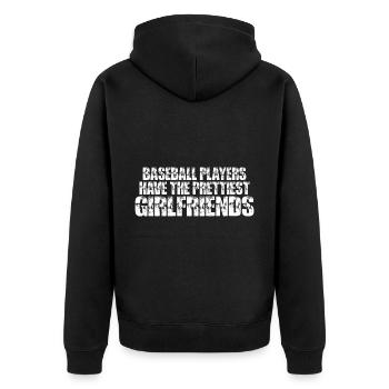 Baseball Players Have The Prettiest Girlfriends 8 - Unisex Premium Bio Zip Hoodie - Schwarz - Hinten - Nico (187cm)