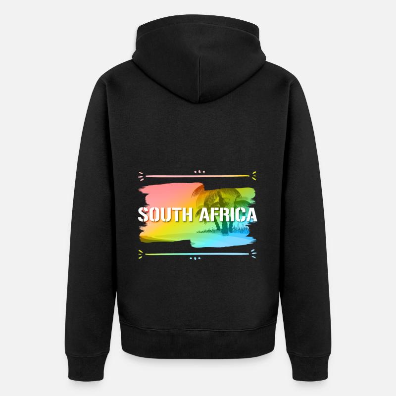 Afrique du Sud - Veste à capuche bio Premium Unisexe - noir