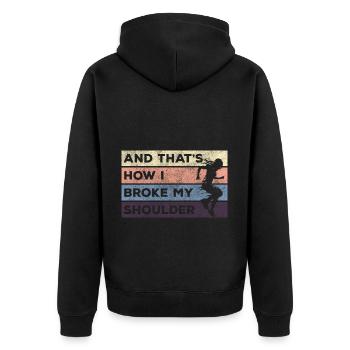 Freerunning Running Underground - Unisex Premium Organic Zip Hoodie - black - Back - Nico (187cm)