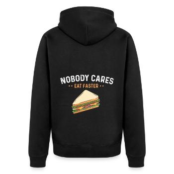 Restauration rapide Sandwich Food FastFood - Veste à capuche bio Premium Unisexe - noir - Dos - Nico (187cm)