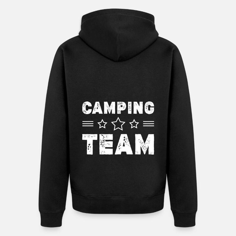 Équipe de camping - Veste à capuche bio Premium Unisexe - noir