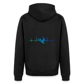Ski acrobatique hommes Saut à ski - Veste à capuche bio Premium Unisexe - noir - Dos - Nico (187cm)