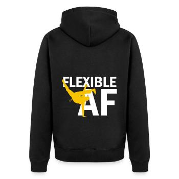 Capoeira für Mixed Martial Arts und Kickboxen - Unisex Premium Bio Zip Hoodie - Schwarz - Hinten - Nico (187cm)