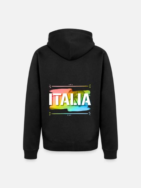 Italia - Unisex Premium Organic Zip Hoodie - black