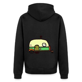 Caravane Camping-car Caravane Vacances Camping Tour - Veste à capuche bio Premium Unisexe - noir - Dos - Nico (187cm)