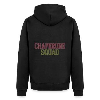 Chaperone Squad 16 - Unisex Premium Bio Zip Hoodie - Schwarz - Hinten - Nico (187cm)