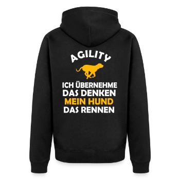 Agility Hundesport - Veste à capuche bio Premium Unisexe - noir - Dos - Nico (187cm)