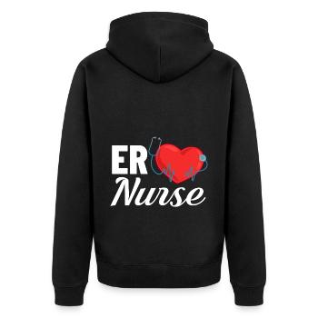 Infirmière d’urgence Premiers soins - Veste à capuche bio Premium Unisexe - noir - Dos - Nico (187cm)