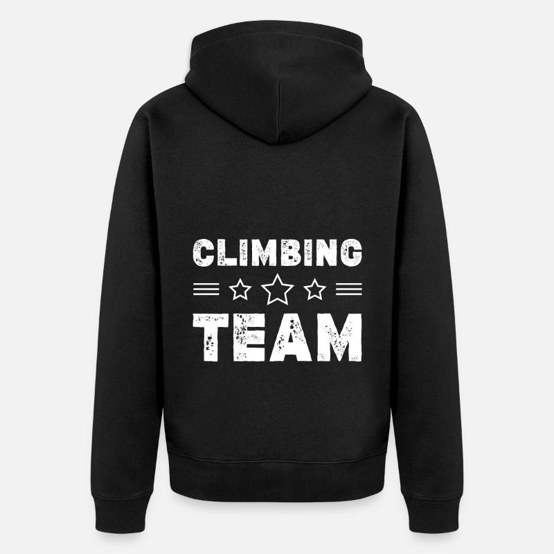 Climbing Team - Unisex Premium Bio Zip Hoodie - Schwarz