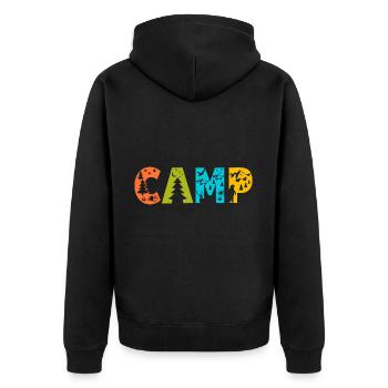 Camping Camper Camping Nature Temps De Repos Vacances - Veste à capuche bio Premium Unisexe - noir - Dos - Nico (187cm)
