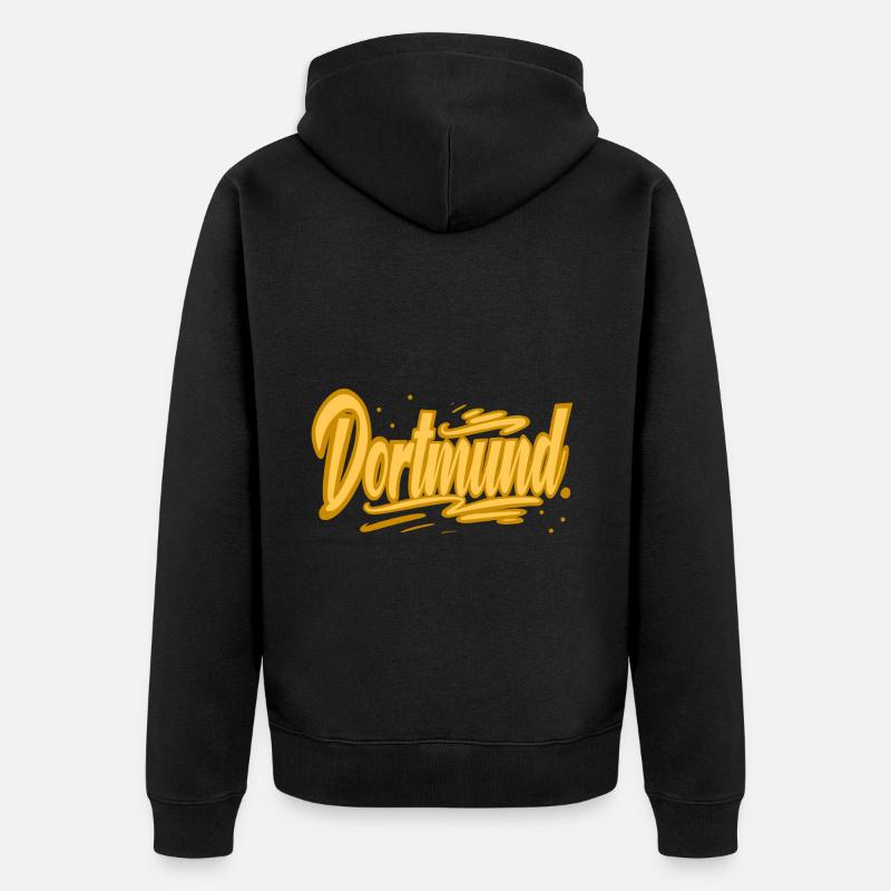 Dortmund - Unisex Premium Bio Zip Hoodie - Schwarz