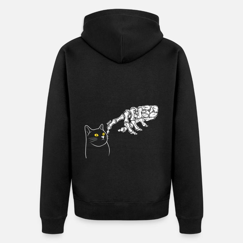Sorcière chat d’Halloween - Veste à capuche bio Premium Unisexe - noir