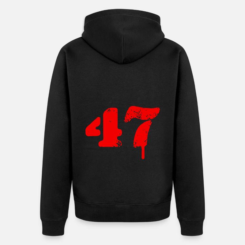 Symbole numérique 47 - Veste à capuche bio Premium Unisexe - noir