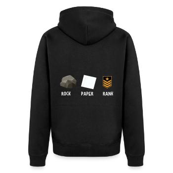 Classement du papier Rock - Veste à capuche bio Premium Unisexe - noir - Dos - Nico (187cm)