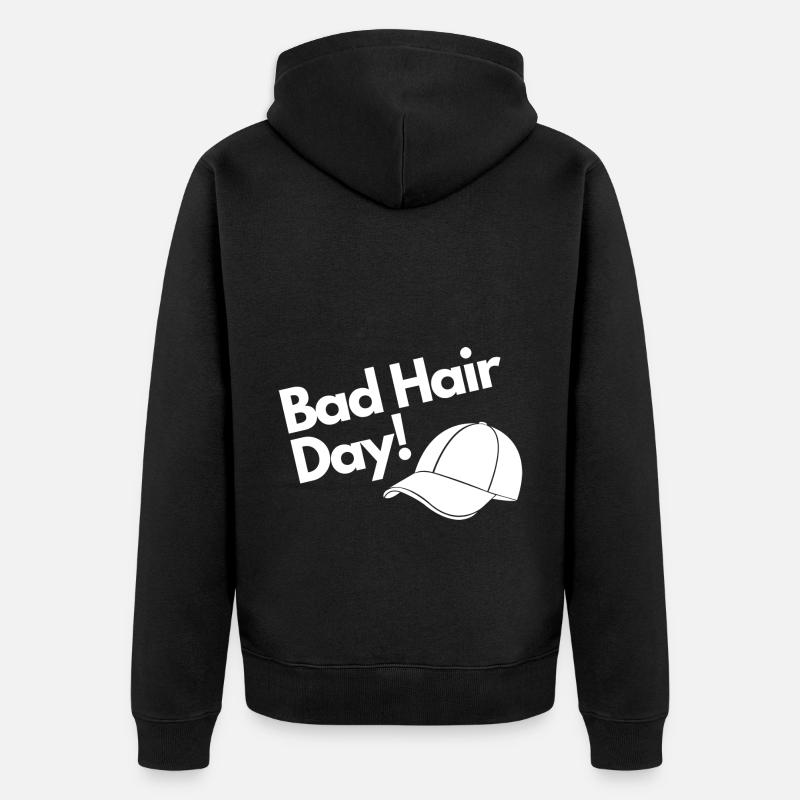 Journée des mauvais cheveux - Veste à capuche bio Premium Unisexe - noir