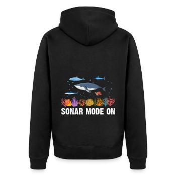 Sonar Boat Mer Biologiste Marin Biologie Marine - Veste à capuche bio Premium Unisexe - noir - Dos - Nico (187cm)