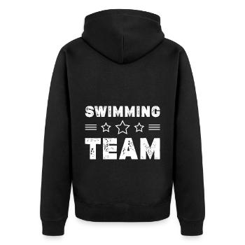 Équipe de natation - Veste à capuche bio Premium Unisexe - noir - Dos - Nico (187cm)
