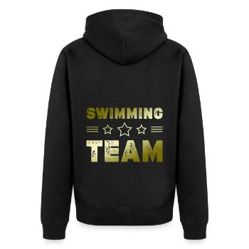 Équipe de natation - Veste à capuche bio Premium Unisexe - noir - Dos - Nico (187cm)