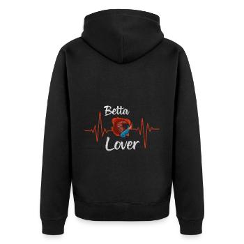 Fish Aquarist Underwater Ornamental fish - Unisex Premium Organic Zip Hoodie - black - Back - Nico (187cm)