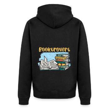 Lesen ist magisch Bücher lesen Buch lesen - Unisex Premium Bio Zip Hoodie - Schwarz - Hinten - Nico (187cm)