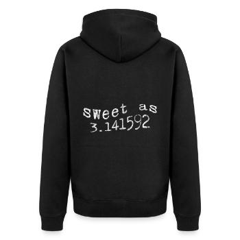 Sweet As 3.141592 3 - Unisex Premium Organic Zip Hoodie - black - Back - Nico (187cm)