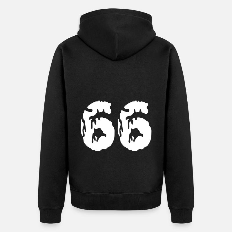 Maillot 66 numéros - Veste à capuche bio Premium Unisexe - noir
