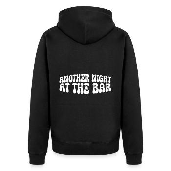Une autre nuit au bar 4 - Veste à capuche bio Premium Unisexe - noir - Dos - Nico (187cm)