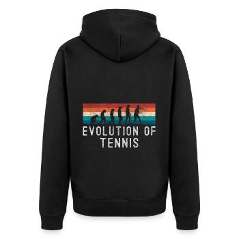 Joueur de tennis Sports Net Coup droit - Veste à capuche bio Premium Unisexe - noir - Dos - Nico (187cm)