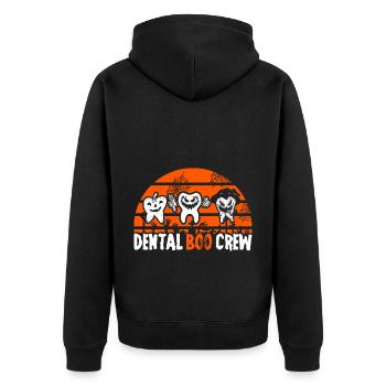 Dentist Halloween Costume Dental Assistant - Unisex Premium Organic Zip Hoodie - black - Back - Nico (187cm)