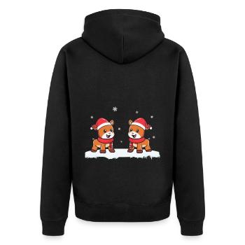 Cadeaux de Noël Noël - Veste à capuche bio Premium Unisexe - noir - Dos - Nico (187cm)