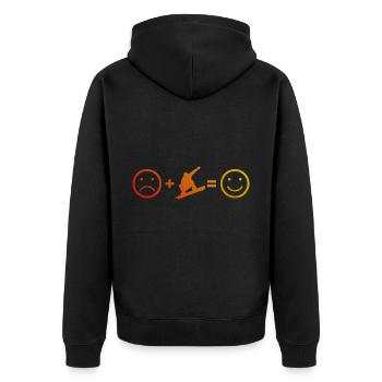 Snowboarding Damen Snowboard Wintersport Snowboard - Unisex Premium Bio Zip Hoodie - Schwarz - Hinten - Nico (187cm)