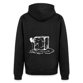 Ice - Climbing - - Unisex Premium Organic Zip Hoodie - black - Back - Nico (187cm)