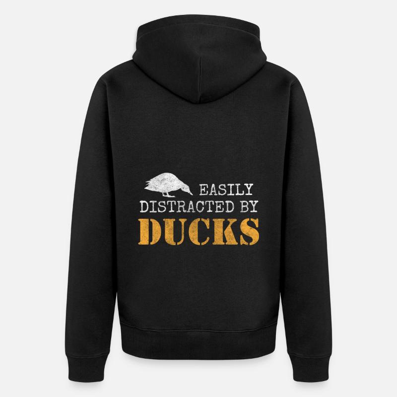 Animaux charlatans canards - Veste à capuche bio Premium Unisexe - noir