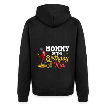 Circus Birthday Party Mama Theme Ringmaster - Unisex Premium Organic Zip Hoodie - black - Back - Nico (187cm)